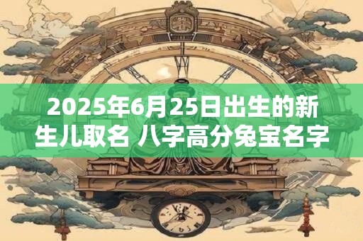 2025年6月25日出生的新生儿取名 八字高分兔宝名字