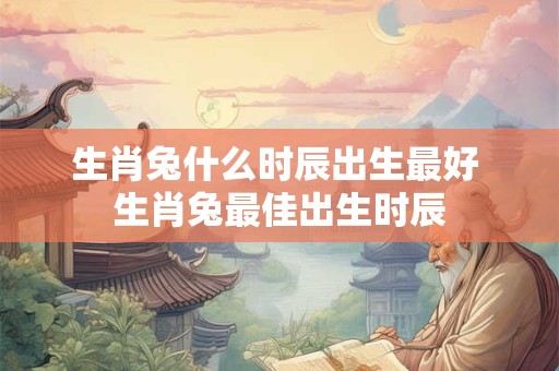 生肖兔什么时辰出生最好 生肖兔最佳出生时辰