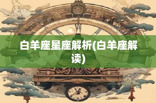 白羊座星座解析(白羊座解读)