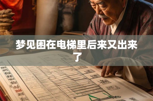 梦见困在电梯里后来又出来了