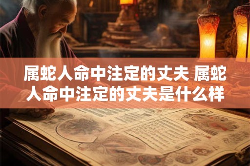 属蛇人命中注定的丈夫 属蛇人命中注定的丈夫是什么样的人