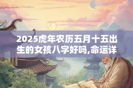 2025虎年农历五月十五出生的女孩八字好吗,命运详解？