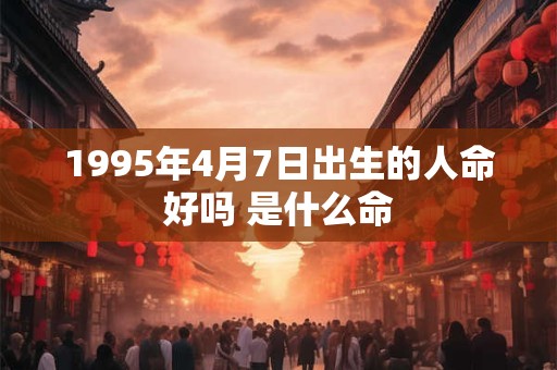 1995年4月7日出生的人命好吗 是什么命