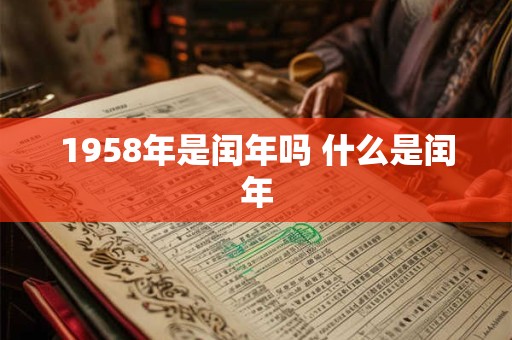 1958年是闰年吗 什么是闰年