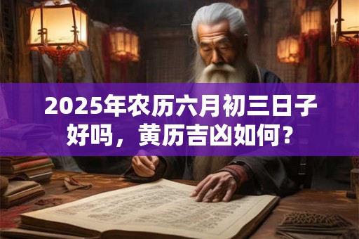 2025年农历六月初三日子好吗，黄历吉凶如何？