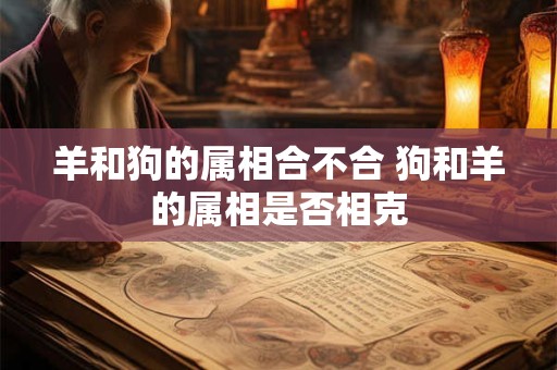 羊和狗的属相合不合 狗和羊的属相是否相克