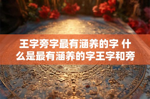 王字旁字最有涵养的字 什么是最有涵养的字王字和旁字是否属于其中之一