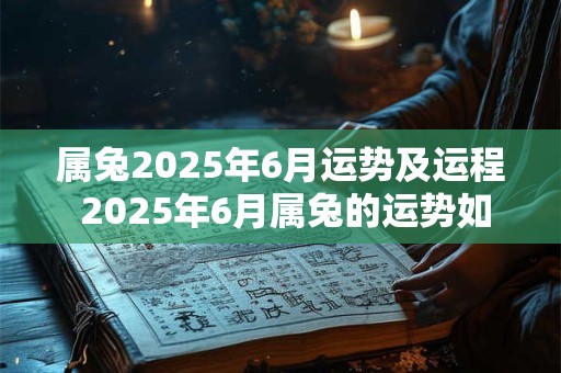 属兔2025年6月运势及运程 2025年6月属兔的运势如何
