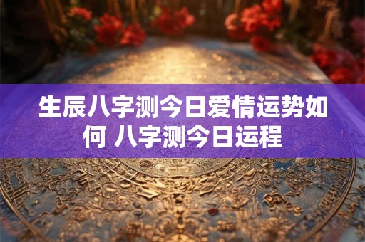 生辰八字测今日爱情运势如何 八字测今日运程