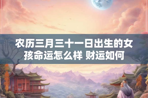 农历三月三十一日出生的女孩命运怎么样 财运如何