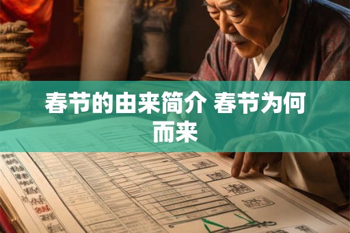 春节的由来简介 春节为何而来