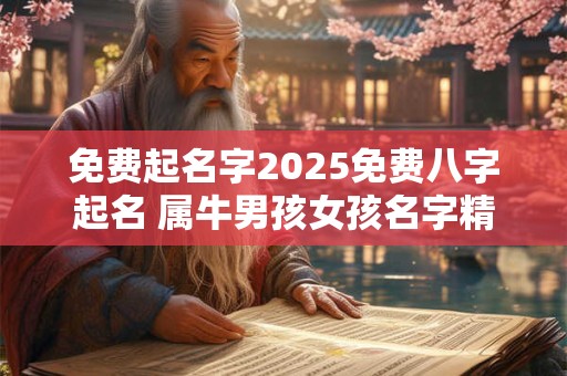 免费起名字2025免费八字起名 属牛男孩女孩名字精选