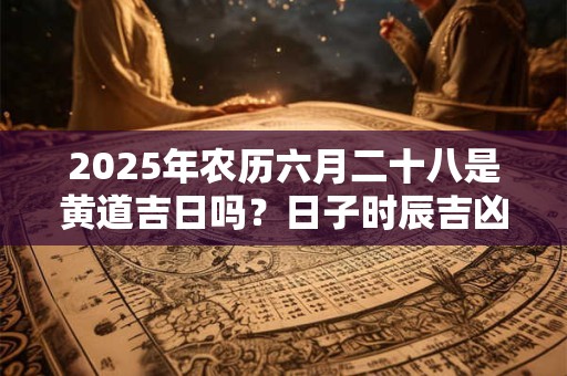 2025年农历六月二十八是黄道吉日吗？日子时辰吉凶？