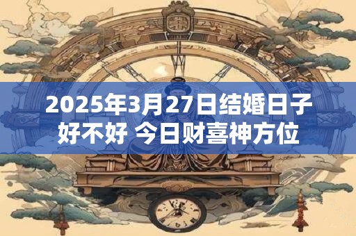 2025年3月27日结婚日子好不好 今日财喜神方位 2025年3月27日结婚日子好不好 今日财喜神方位