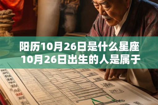 阳历10月26日是什么星座 10月26日出生的人是属于哪个星座的