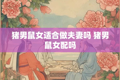 猪男鼠女适合做夫妻吗 猪男鼠女配吗
