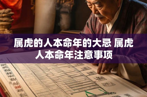 属虎的人本命年的大忌 属虎人本命年注意事项