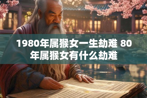 1980年属猴女一生劫难 80年属猴女有什么劫难