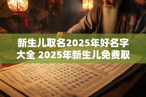 新生儿取名2025年好名字大全 2025年新生儿免费取名