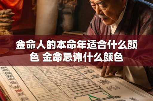 金命人的本命年适合什么颜色 金命忌讳什么颜色