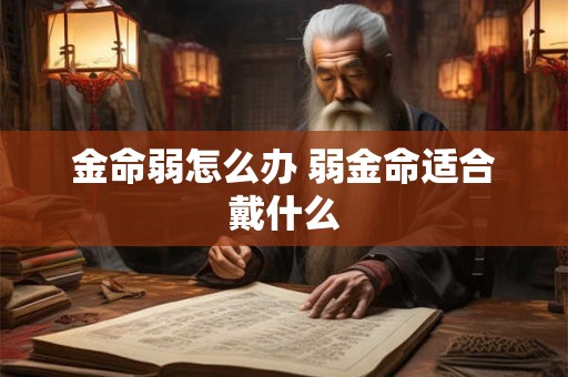 金命弱怎么办 弱金命适合戴什么