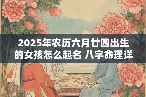 2025年农历六月廿四出生的女孩怎么起名 八字命理详解