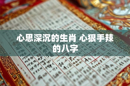 心思深沉的生肖 心狠手辣的八字