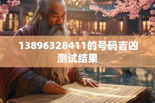 13896328411的号码吉凶测试结果