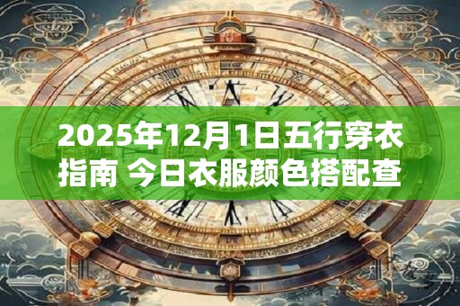 2025年12月1日五行穿衣指南 今日衣服颜色搭配查询