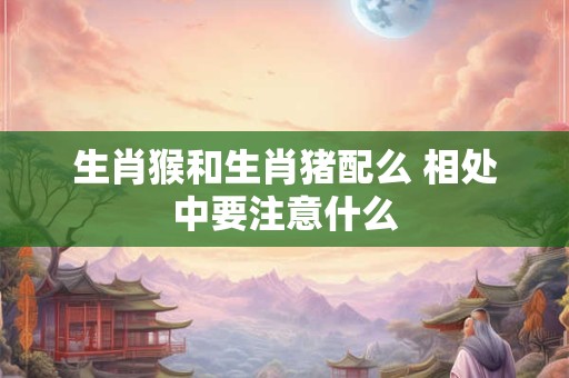 生肖猴和生肖猪配么 相处中要注意什么