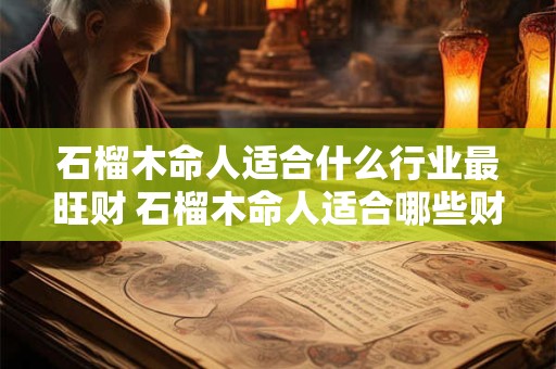 石榴木命人适合什么行业最旺财 石榴木命人适合哪些财运旺盛的行业