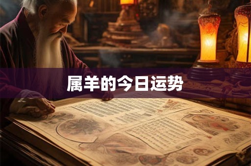 属羊的今日运势