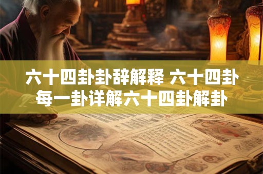 六十四卦卦辞解释 六十四卦每一卦详解六十四卦解卦