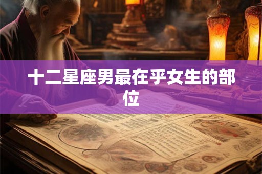 十二星座男最在乎女生的部位