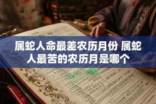 属蛇人命最差农历月份 属蛇人最苦的农历月是哪个