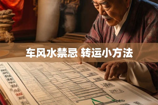 车风水禁忌 转运小方法