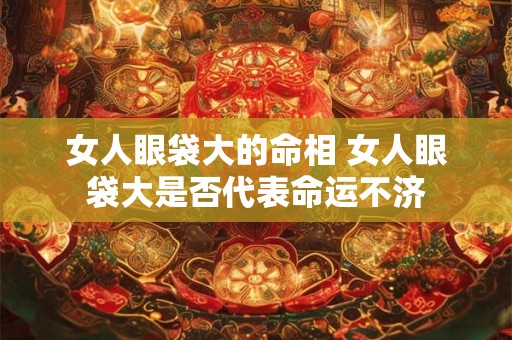 女人眼袋大的命相 女人眼袋大是否代表命运不济