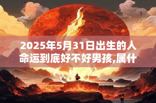 2025年5月31日出生的人命运到底好不好男孩,属什么命