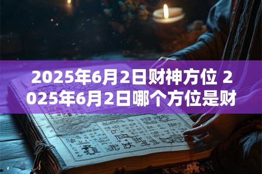 2025年6月2日财神方位 2025年6月2日哪个方位是财神方位