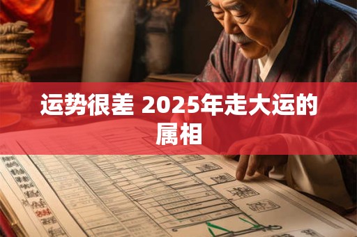 运势很差 2025年走大运的属相