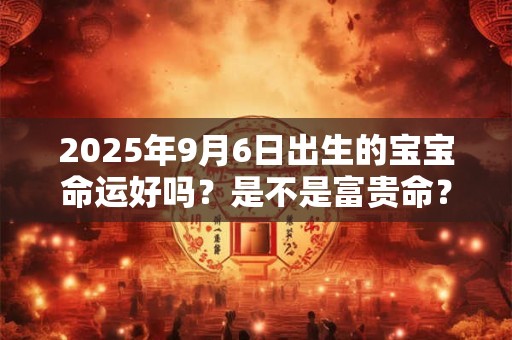 2025年9月6日出生的宝宝命运好吗?是不是富贵命? 2025年9月6日出生的宝宝命运好吗?是不是富贵命?