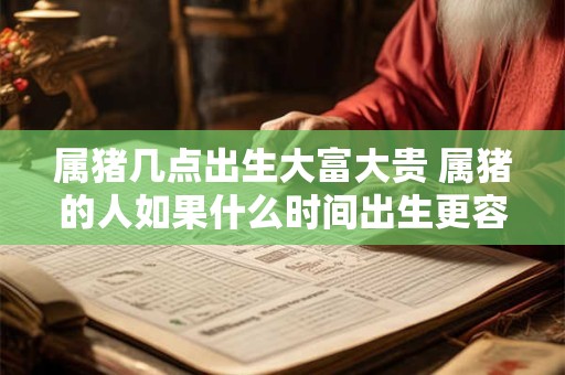 属猪几点出生大富大贵 属猪的人如果什么时间出生更容易大富大贵