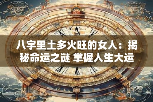 八字里土多火旺的女人：揭秘命运之谜 掌握人生大运！
