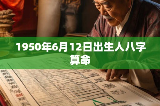 1950年6月12日出生人八字算命