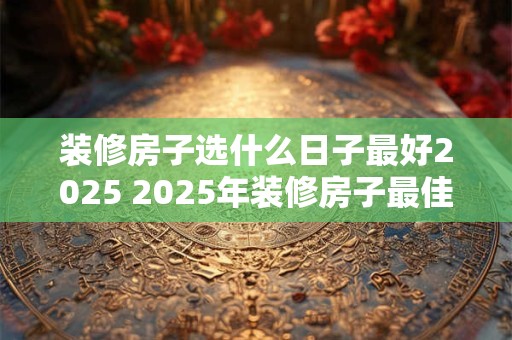 装修房子选什么日子最好2025 2025年装修房子最佳日期
