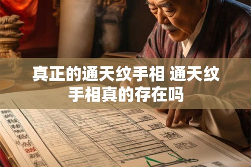 真正的通天纹手相 通天纹手相真的存在吗