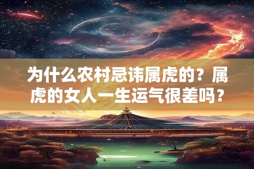 为什么农村忌讳属虎的？属虎的女人一生运气很差吗？