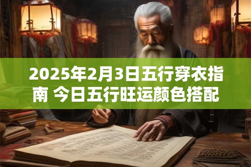 2025年2月3日五行穿衣指南 今日五行旺运颜色搭配