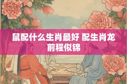 鼠配什么生肖最好 配生肖龙前程似锦