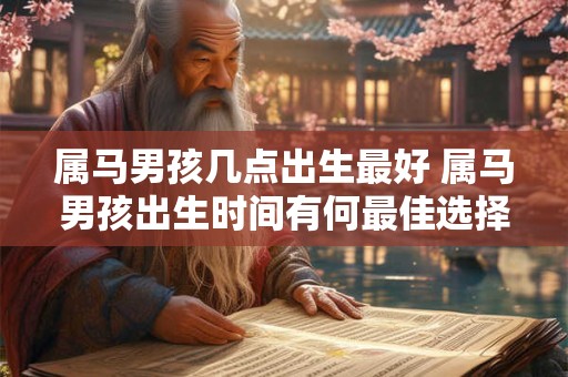 属马男孩几点出生最好 属马男孩出生时间有何最佳选择